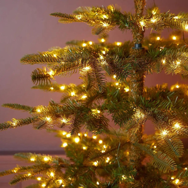 Гірлянда-стрічка LED 50м на котушці 500 LED на мідному дроті від USB з пультом та 8 режимами NC-7817 Warm white