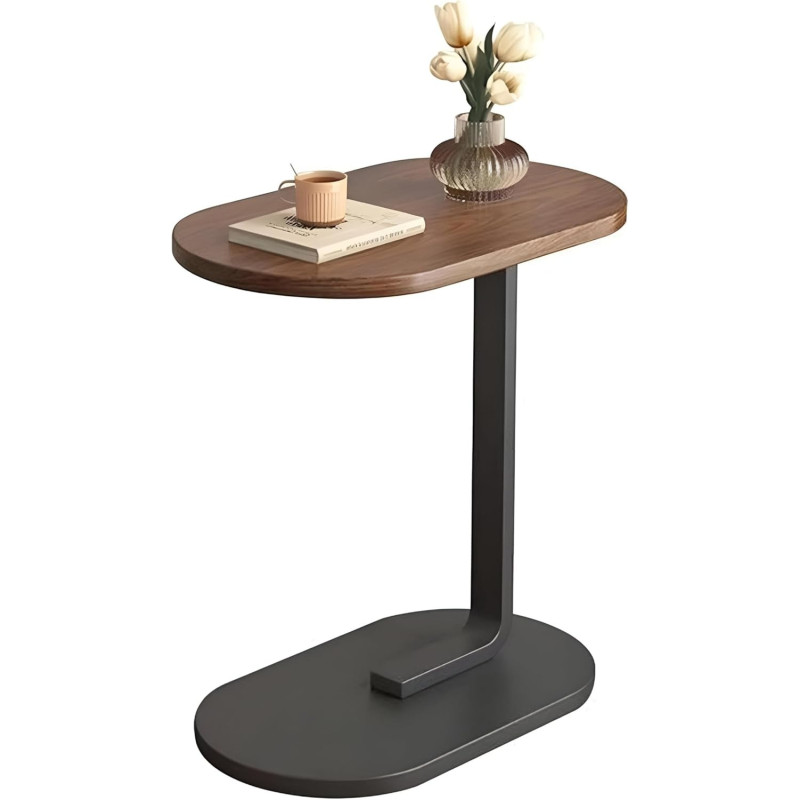 Приліжковий столик 28×45×60см з дерев'яною стільницею наддиванний Modern Table MT-7856