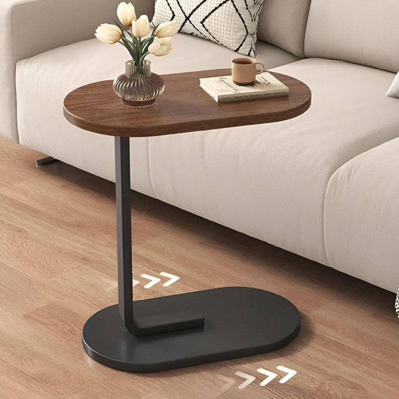 Приліжковий столик 28×45×60см з дерев'яною стільницею наддиванний Modern Table MT-7856 Приліжковий столик 28×45×60см з дерев'яною стільницею наддиванний Modern Table MT-7856