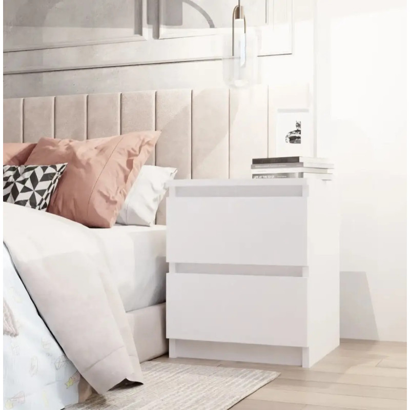 Приліжкова тумбочка з ящиками без ручок в стилі модерн 41х32х30см Fast Comfort FC-7612