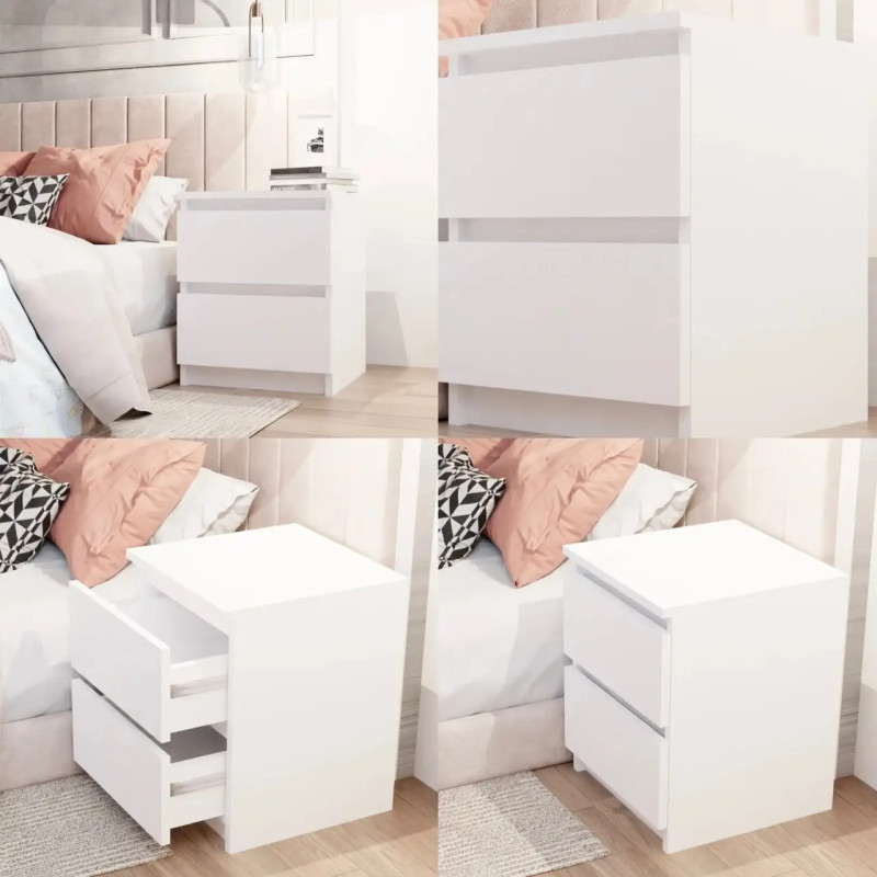 Приліжкова тумбочка з ящиками без ручок в стилі модерн 41х32х30см Fast Comfort FC-7612