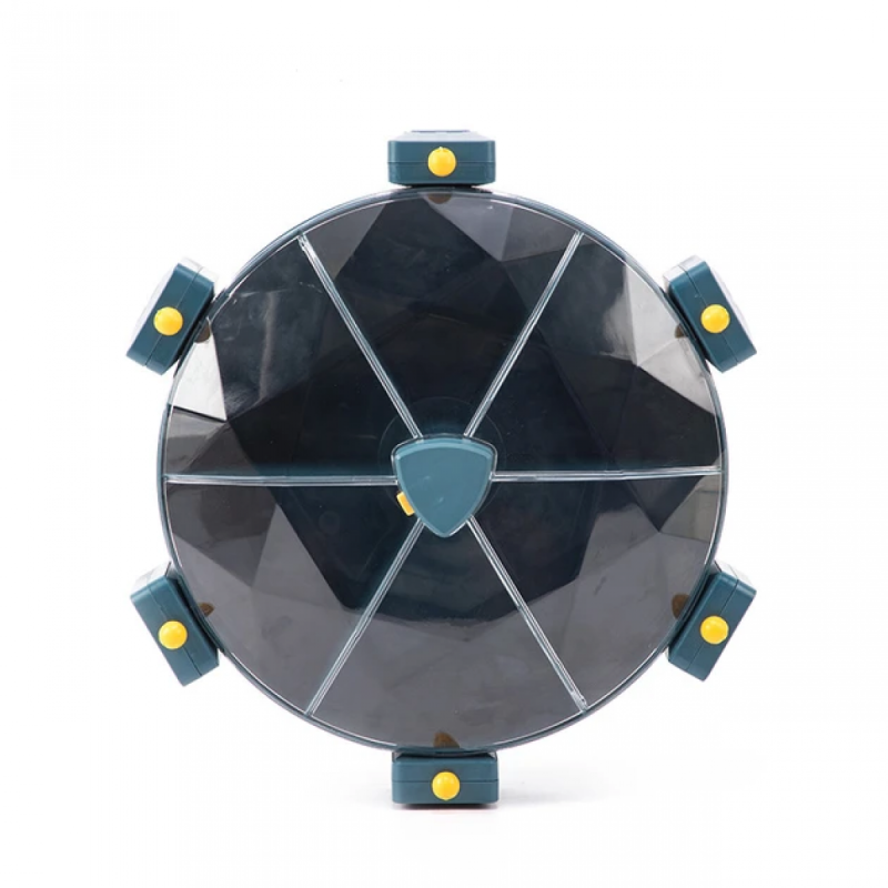 Кухонний набір для круп з кріпленням карусель для зерен настінна з обертанням 360° Kitchen Storage Box 6-in-1 Green