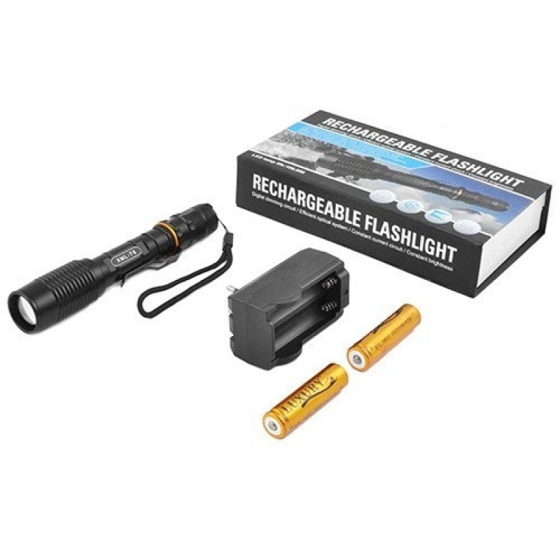 Світлодіодний ліхтарик 5 режимів роботи 1000 люмен Bailong Police BL-2804-T6 Black