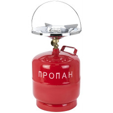 Туристичний комплект газовий балон 8 л з пальником латунь 2200 Вт GRANT Red