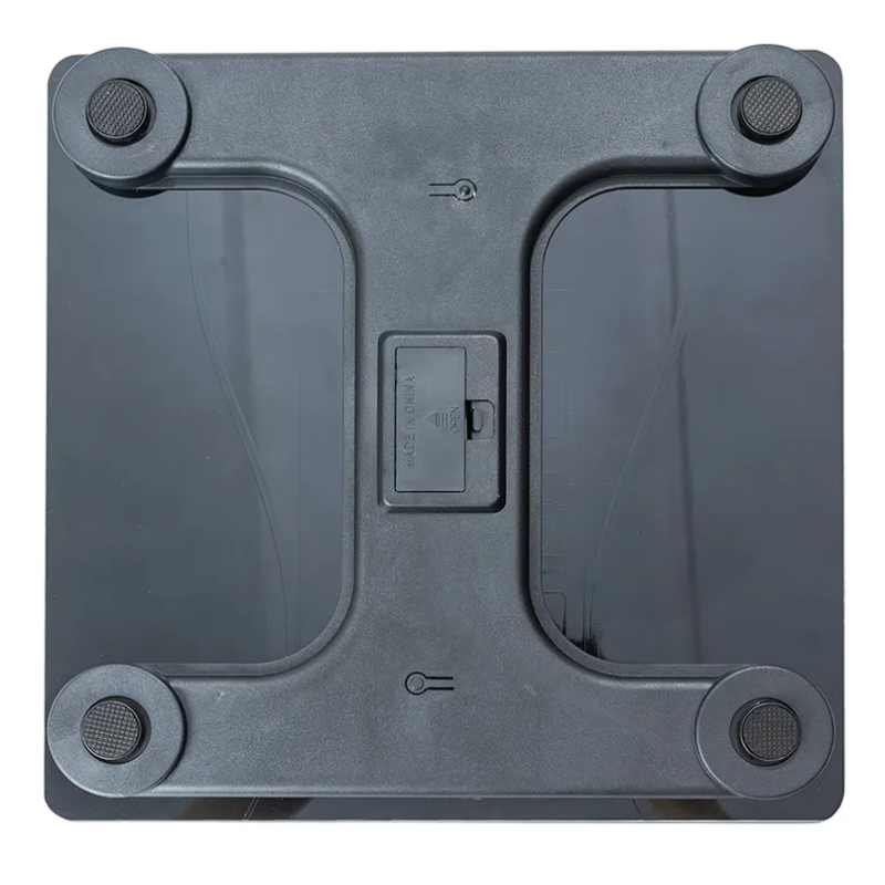 Підлогові розумні електронні скляні електронні ваги до 180кг зі шкалою жирових відкладень і додатком на смартфон LY-114 Black