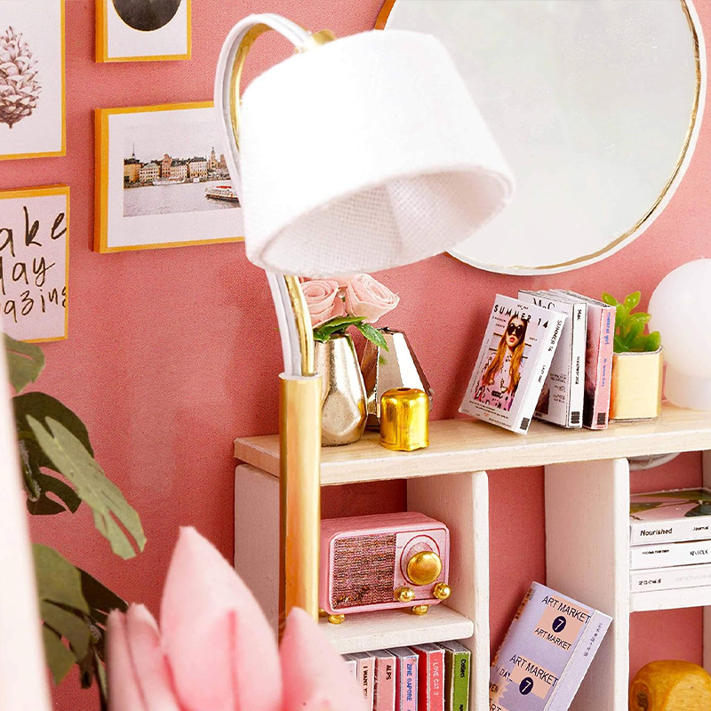 Ляльковий будинок конструктор румбокс зі світлом і звуковими ефектами Щасливий час DIY Cute Room H-017 Multicolor