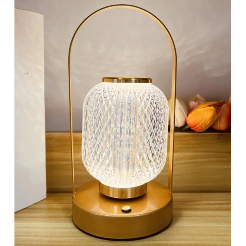 Приліжковий LED нічник світлодіодний на акумуляторі з сенсорним керуванням та зміною кольору світіння Fabol L300 Golden