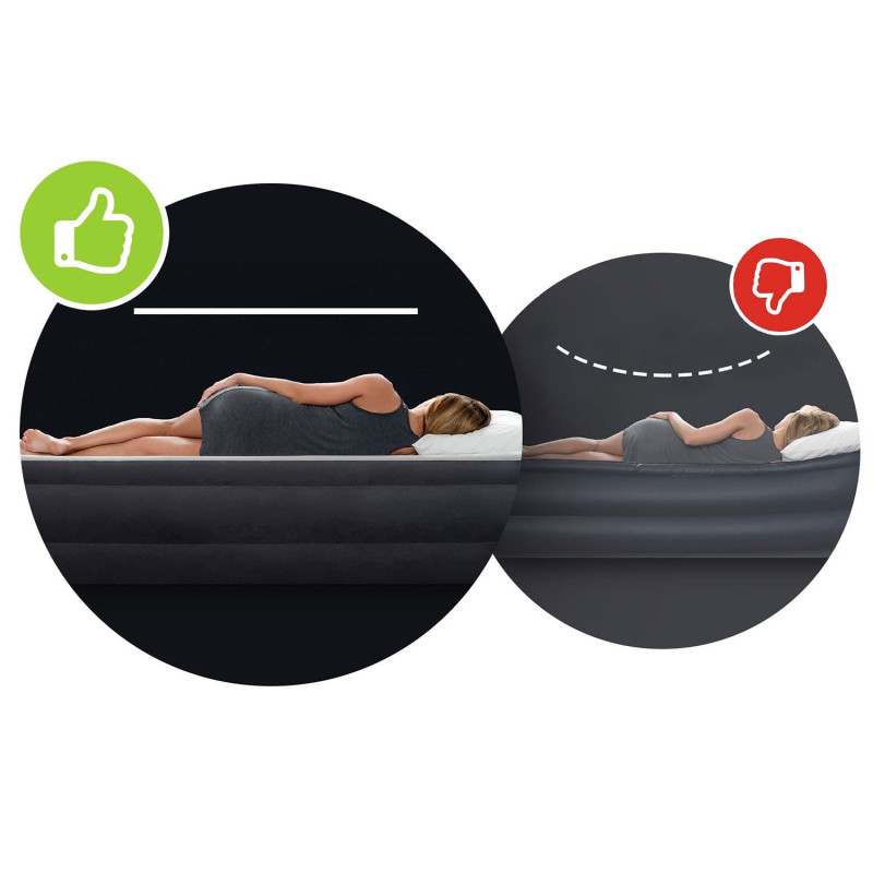 Одномісне надувне ліжко 191 x 99 x 25см, матрац із вбудованим ножним насосом  Intex 64761 Green