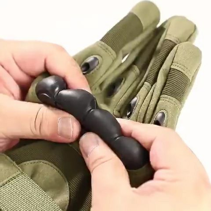 Універсальні тактичні повнопалі рукавички gloves protection розмір L з захистом на кісточки (Олива)