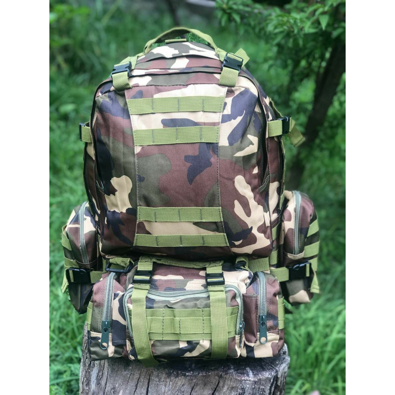 Тактичний рюкзак 50 л. з додатковими контейнерами 4в1 (Камуфляж)