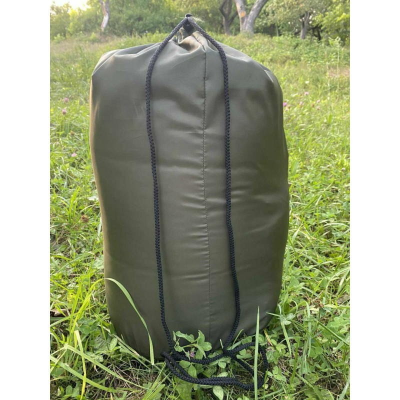 Спальний мішок-ковдра зимовий до - 15° з капюшоном (Олива) водовідштовхуючий