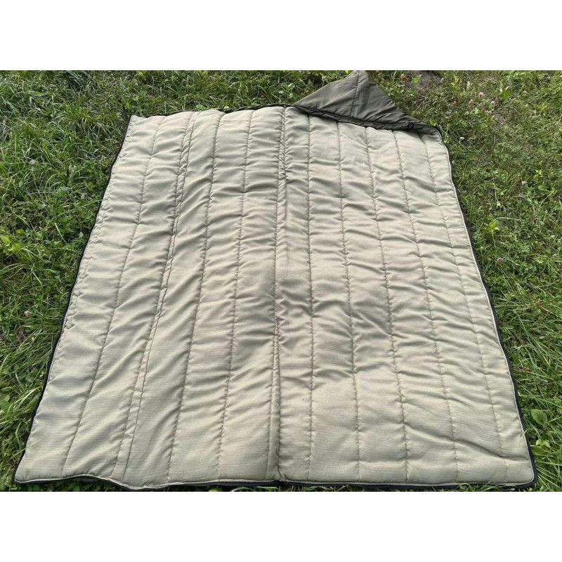 Спальний мішок-ковдра зимовий до - 15° з капюшоном (Олива) водовідштовхуючий