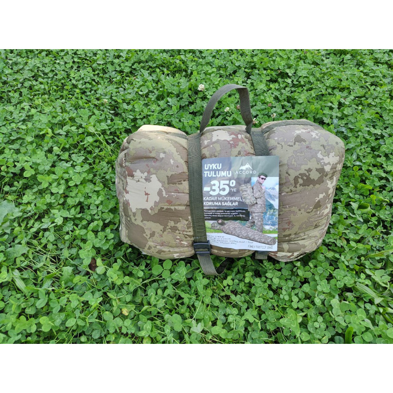 Спальний мішок-ковдра Accord з капюшоном до - 20° (камуфляж)