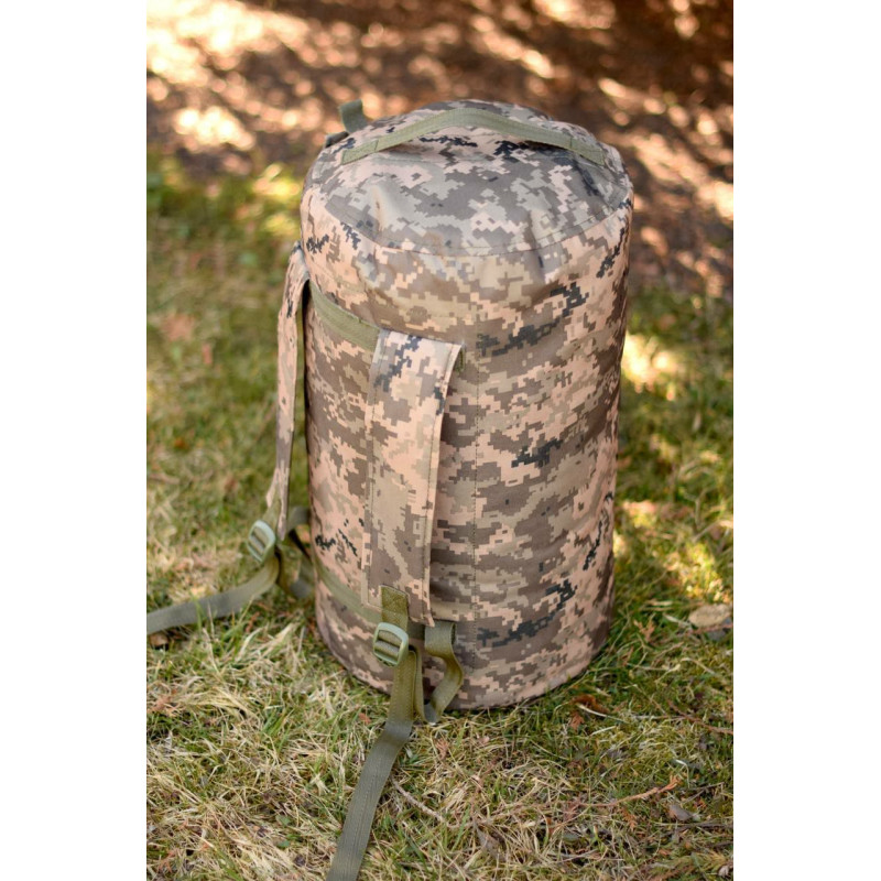 Тактичний баул-рюкзак з водонепроникною кишенею 35л Оксфорд 600D Піксель