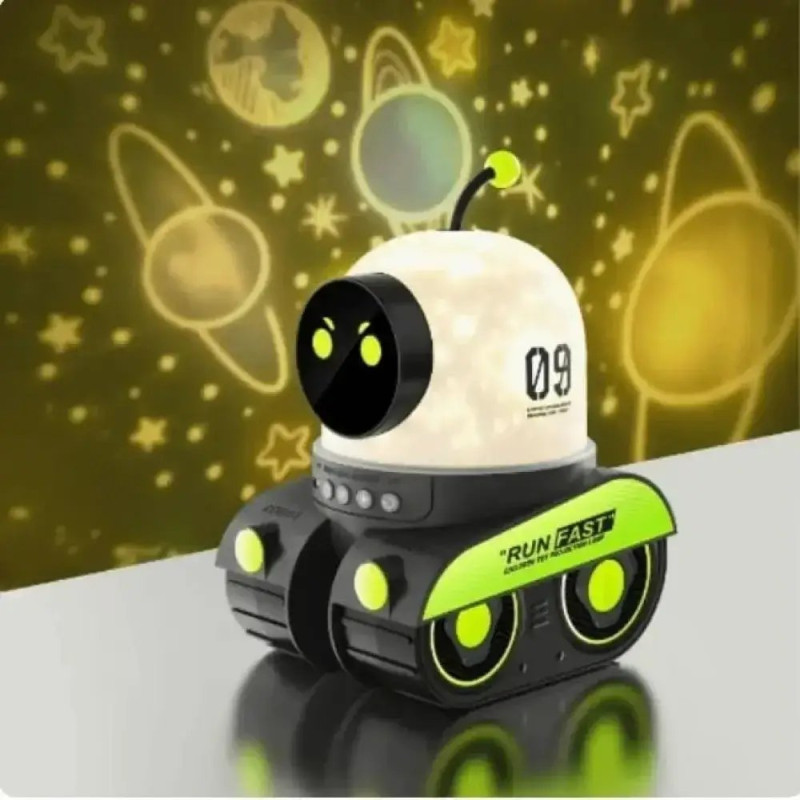 Проектор-нічник робот з Bluetooth колонкою Droid WH-E03 1200mAh