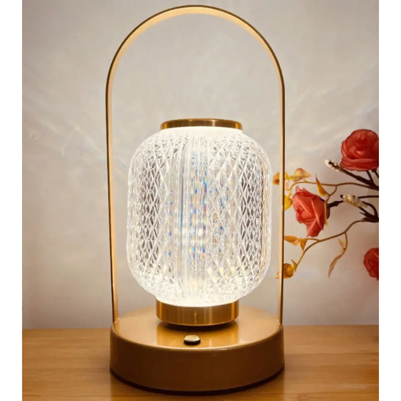 Приліжковий LED нічник світлодіодний на акумуляторі з сенсорним керуванням та зміною кольору світіння Fabol L300 Golden