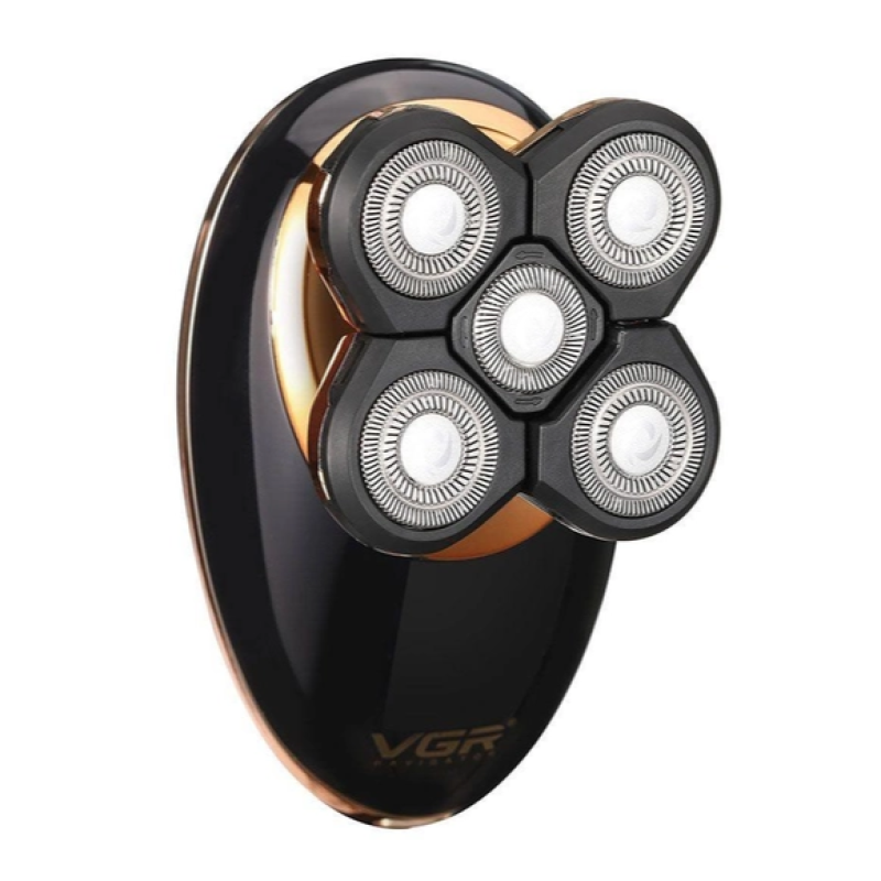 Електробритва бездротова 5в1 тример з плаваючими головками та насадками VGR V-316 5Вт Black/Bronze Електробритва бездротова 5в1 тример з плаваючими головками та насадками VGR V-316 5Вт Black/Bronze