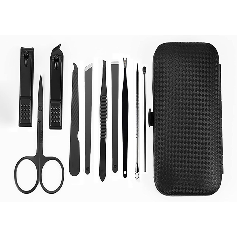 Професійний манікюрний педикюрний набір з нержавіючої сталі у футлярі (10 предметів)
