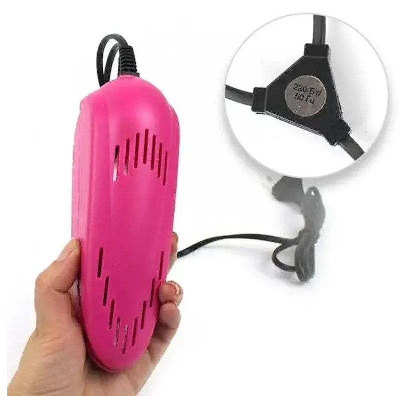 Електрична сушарка для взуття подвійна терморегулятор SHOES DRYER Pink Електрична сушарка для взуття подвійна терморегулятор SHOES DRYER Pink