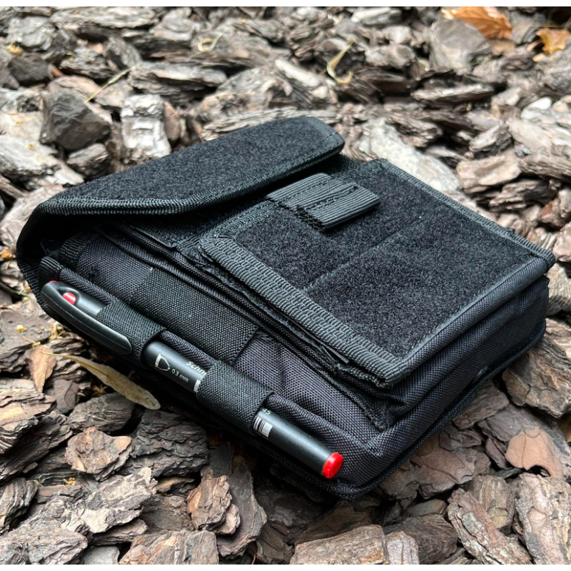 Тактичний нагрудний органайзер для документів та смартфона Molle підсумок на пояс (Чорний) Тактичний нагрудний органайзер для документів та смартфона Molle підсумок на пояс (Чорний)