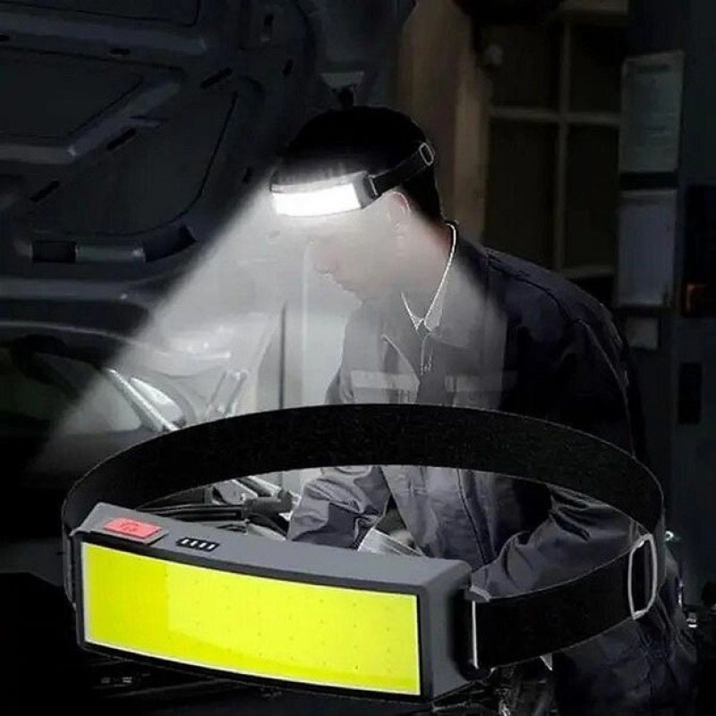 Налобний LED ліхтар розсіює для СТО з акумулятором та 3 режими роботи, зарядка від USB Bailong BL-F007-COB Black Налобний LED ліхтар розсіює для СТО з акумулятором та 3 режими роботи, зарядка від USB Bailong BL-F007-COB Black