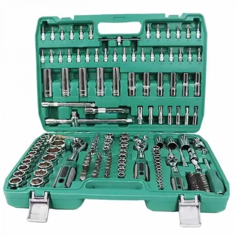 Универсального набор ручного профессионального инструмента из 172 предметов в пластиковом кейсе Green