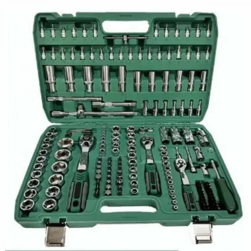 Универсального набор ручного профессионального инструмента из 172 предметов в пластиковом кейсе Green