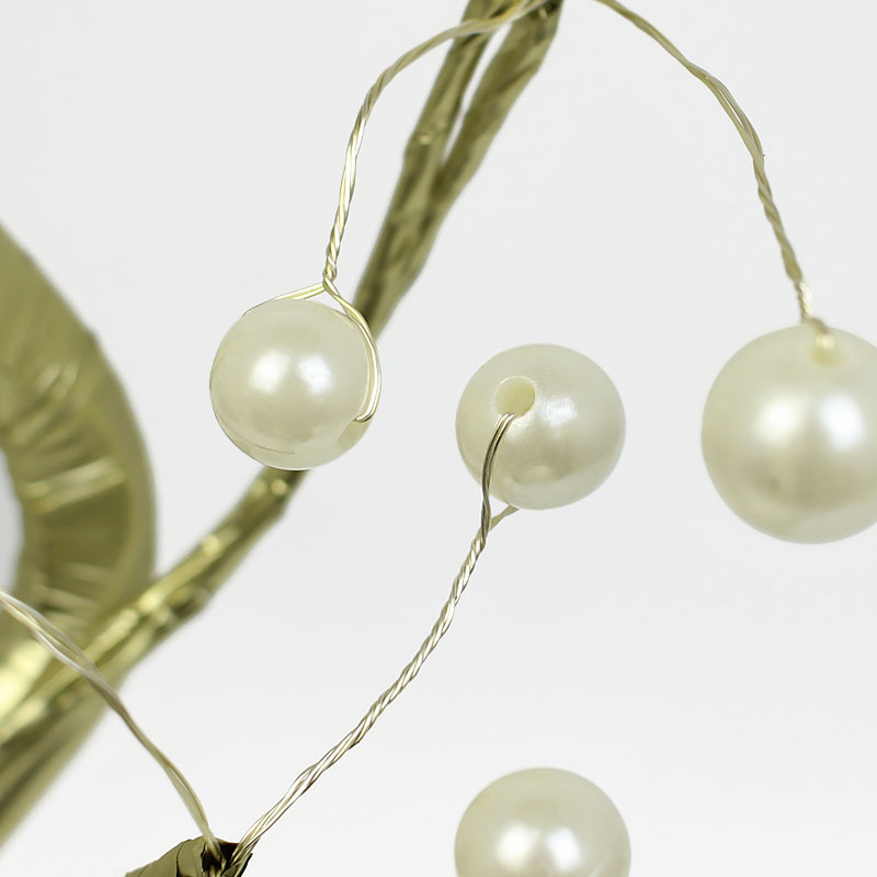 Настольный светодиодный светильник Дерево серебряное-капли LED лампа ночник дерево-бонсай 50 см USB + батарейки AA 3шт SFK-26 Silver