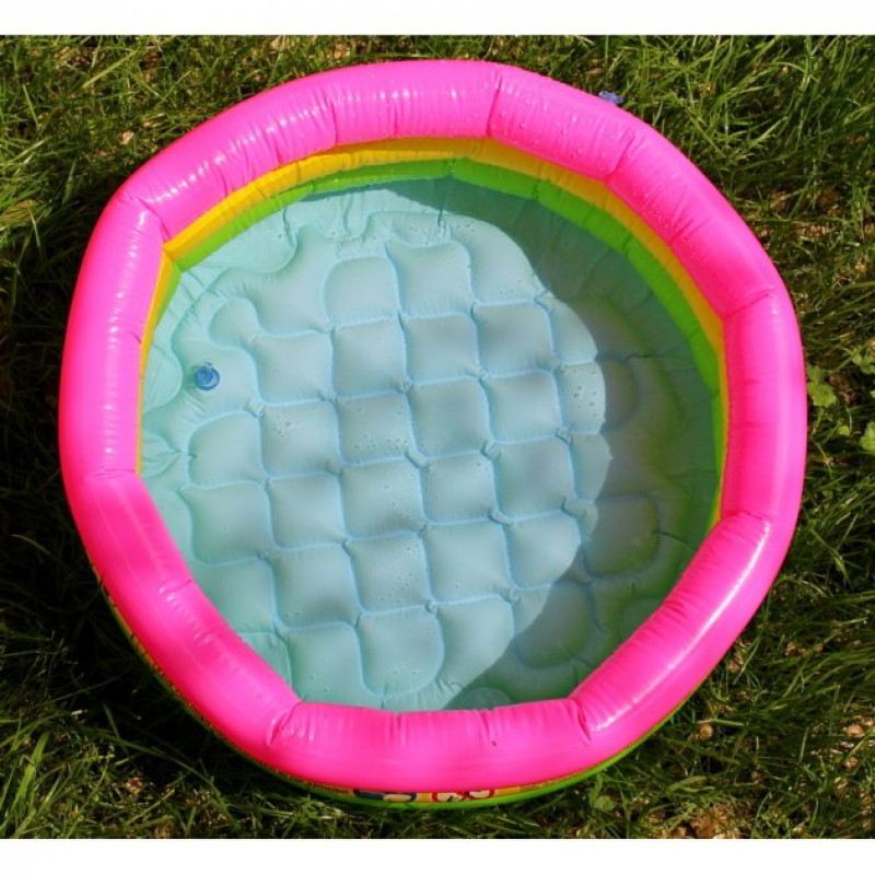 Надувний басейн дитячий від 1 року Intex 57107 Веселка 61х22см 33л 3 камери Різнокольоровий