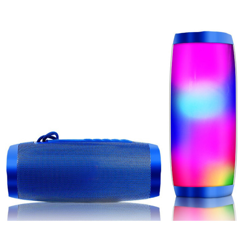 Портативна Bluetooth-колонка з різнокольоровим підсвічуванням Hangout Speaker (TG-157) Blue