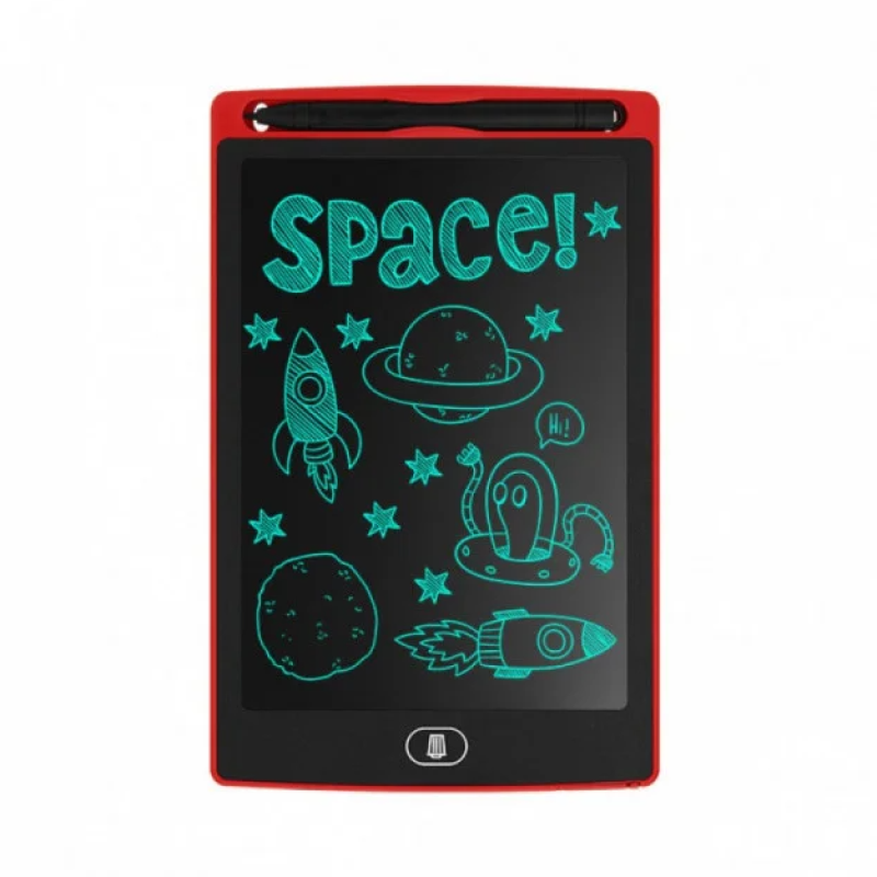 Графічний планшет дитячий 10" для малювання та нотаток зі стілусом на батарейках LCD Writing Tablet Red