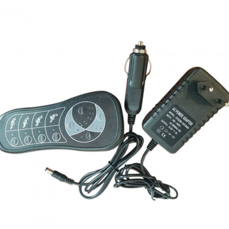 Масажна вібраційна накидка на крісло з підігрівом 5 програм Пульт управління MASSAGE Armchair JB-616B Black