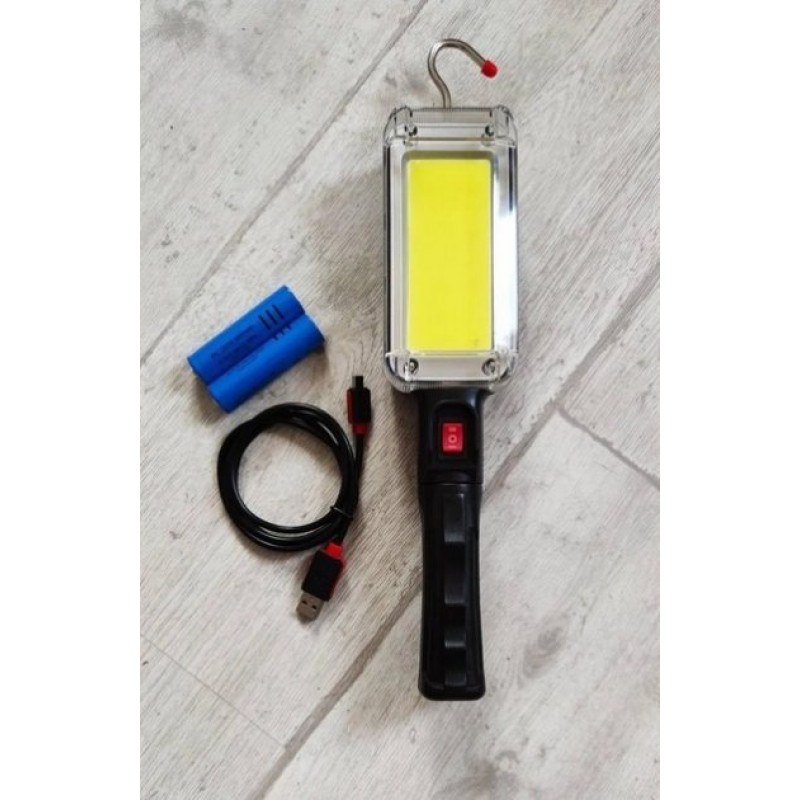 Кемпінговий ліхтар 700Lm з гаком та магнітним тримачем із зарядкою micro USB чорний 7628 ZJ-8859-COB