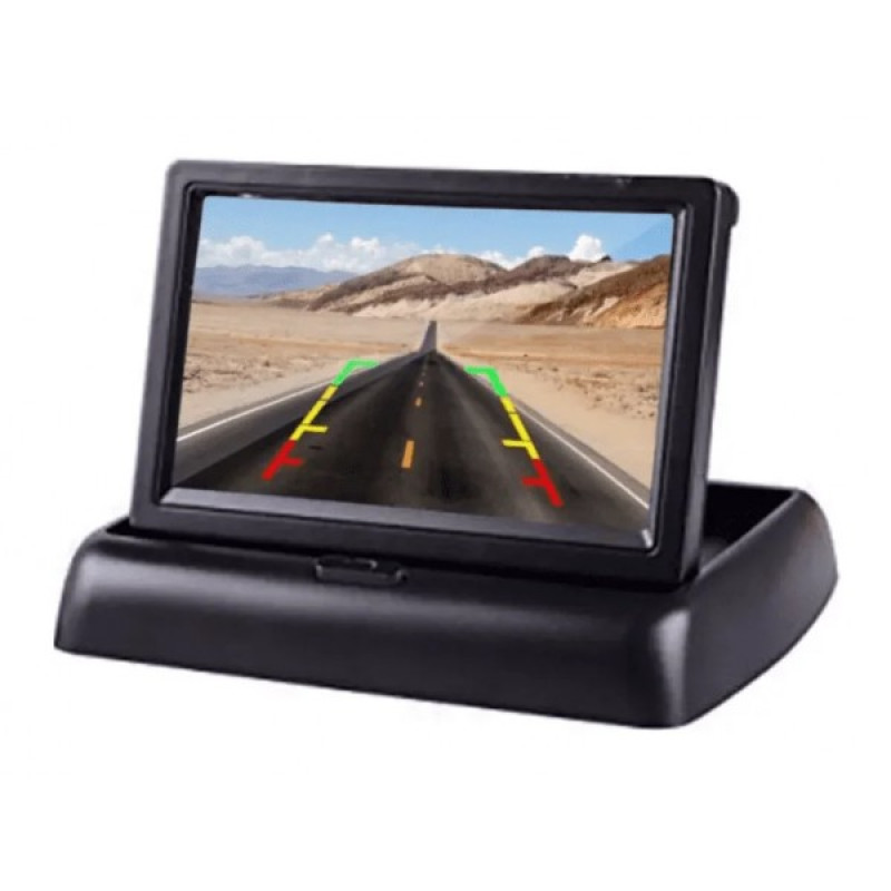 Автомобільний монітор складний для камери заднього виду Terra Color TFT 4.3" 480*234 Black