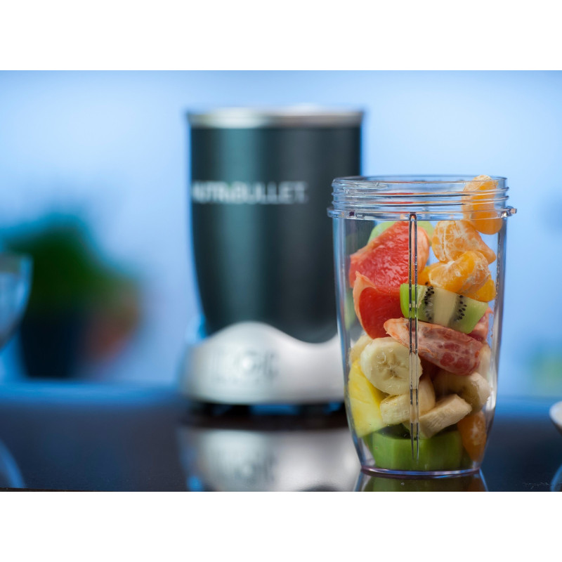 Блендер кухонний універсальний для овочів та фруктів Magic Bullet Nutri Bullet 600W Сірий