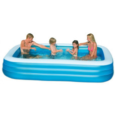Надувний басейн дитячий від 6 років Intex 58484 305х183х56см 1020л 3 камери Блакитний