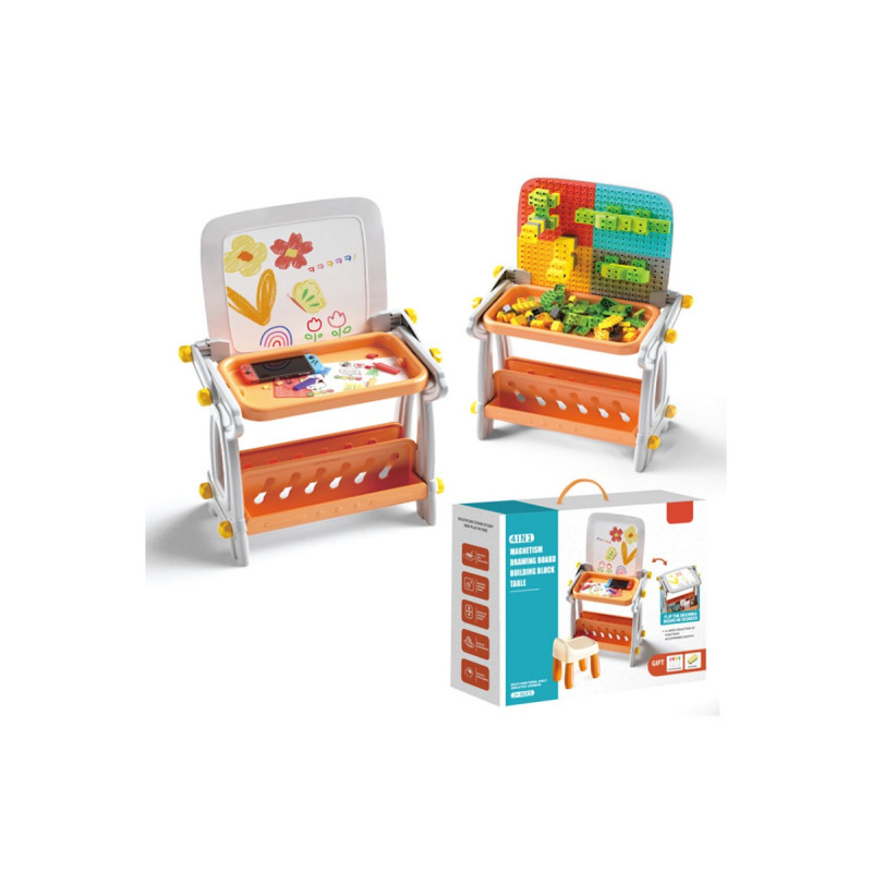 Ігровий дитячий стіл-трансформер 4в1 магнітна дошка для малювання Magic-Table MT-7699 Multicolored