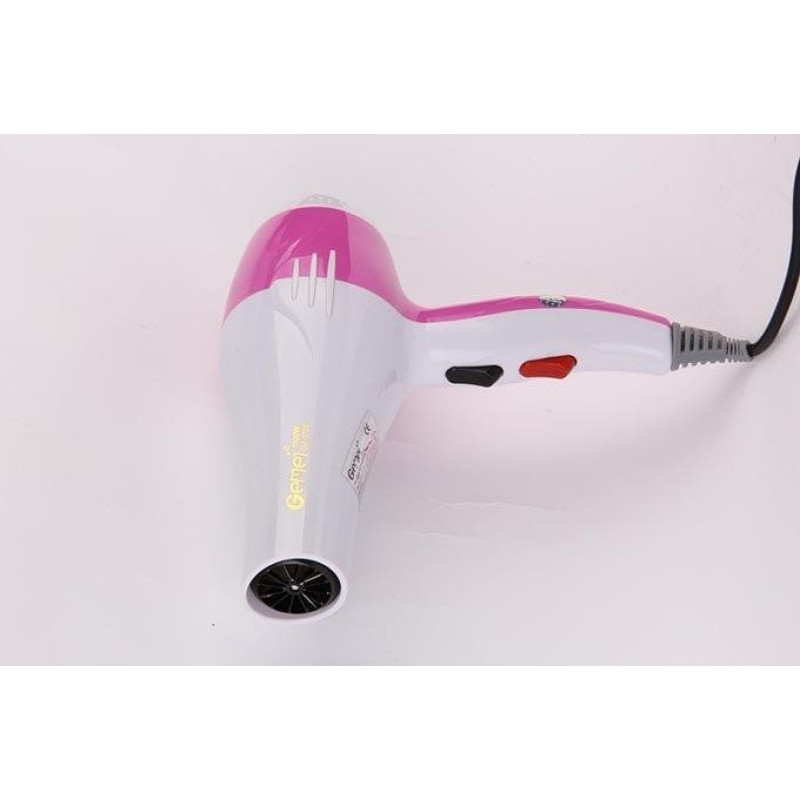 Фен для волосся з насадкою концентратором та 2 швидкостями Gemei GM-1702 1300Вт White/Pink