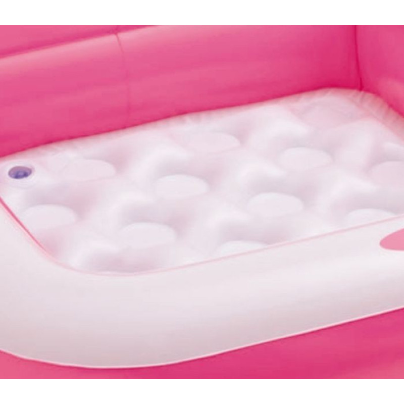 Надувний басейн дитячий від 1 року Intex 57100 85х85х23см 57л 2 камери Рожевий