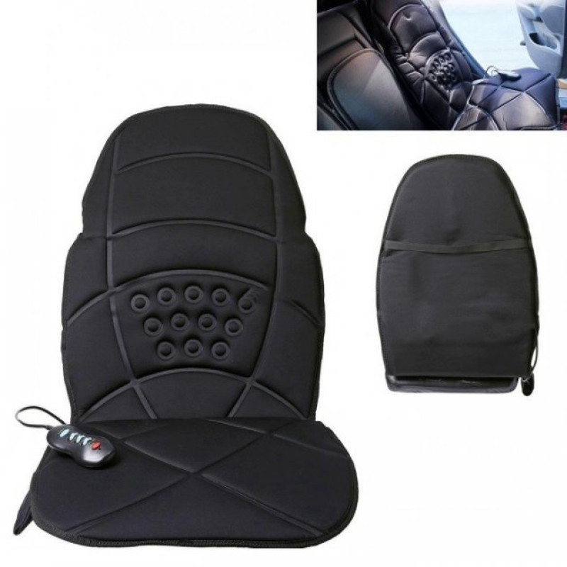 Масажна вібраційна накидка на крісло з підігрівом Пульт управління MASSAGE Armchair JB-100C Black