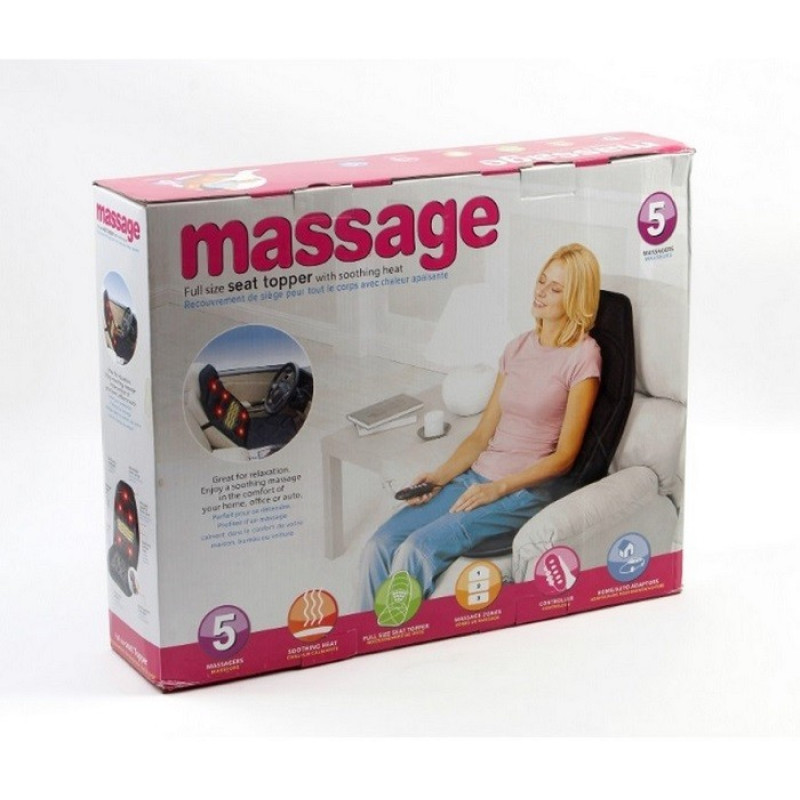 Масажна вібраційна накидка на крісло з підігрівом Пульт управління MASSAGE Armchair JB-100C Black