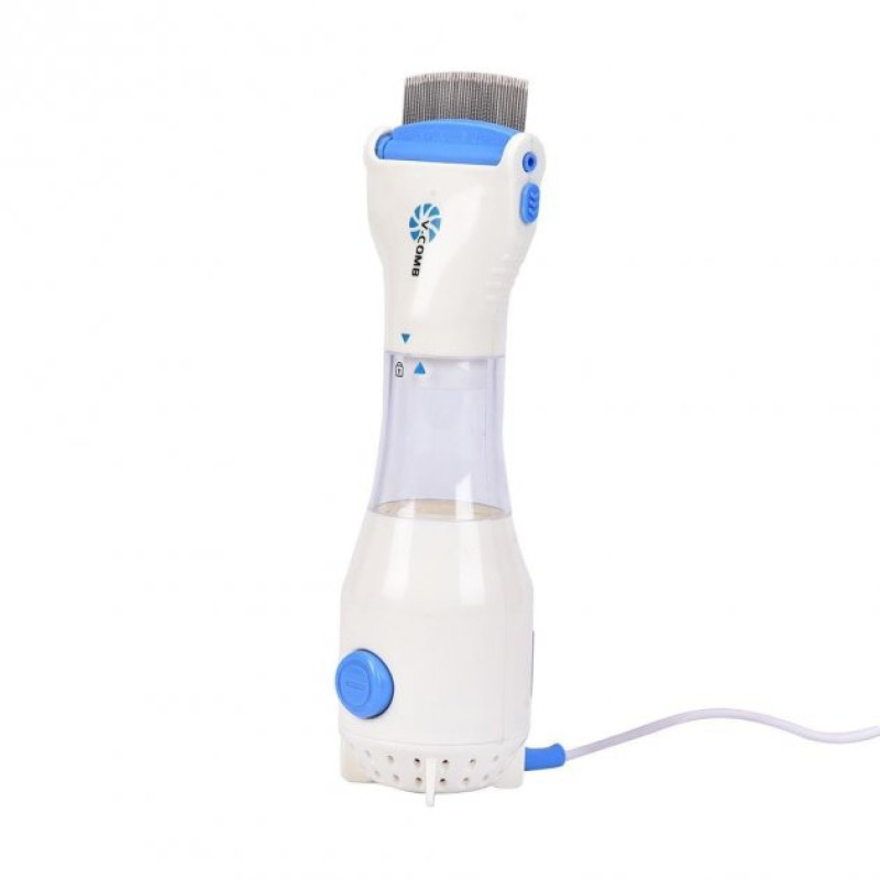 Гребінець електричний для видалення вошей та бліх у тварин з насадкою з нержавіючої сталі Licetec V-Comb (VC8972)