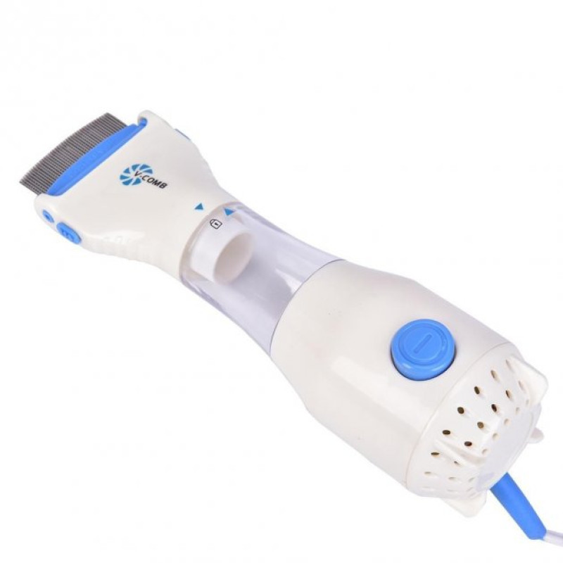 Гребінець електричний для видалення вошей та бліх у тварин з насадкою з нержавіючої сталі Licetec V-Comb (VC8972)