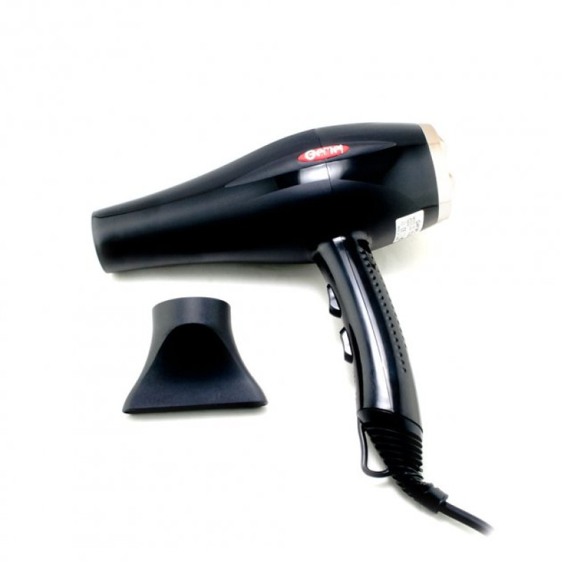 Фен для волосся професійний для сушіння та укладання потужний з подачею холодного повітря Gemei GM-1769 1800W Чорний
