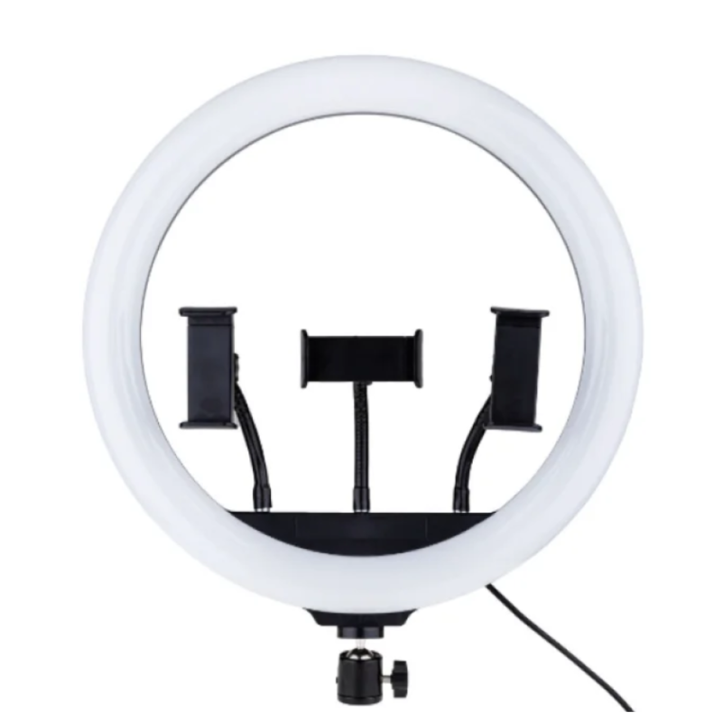 Разноцветная кольцевая RGB LED лампа 33 см + штатив 2м MJ33 набор блогера