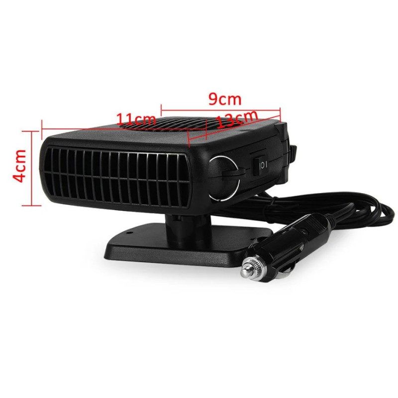 Автомобільний обігрівач з живленням від прикурювача та запобіжником 15А 200Вт 12В Auto Heater Fan 703 Black