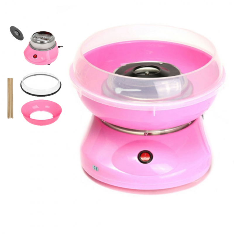 Домашній апарат для виготовлення цукрової вати 500Вт Carnival Cotton Candy Maker Рожевий (CH782)