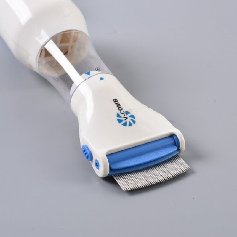 Гребінець електричний для видалення вошей та бліх у тварин з насадкою з нержавіючої сталі Licetec V-Comb (VC8972)