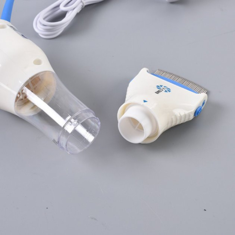 Гребінець електричний для видалення вошей та бліх у тварин з насадкою з нержавіючої сталі Licetec V-Comb (VC8972)