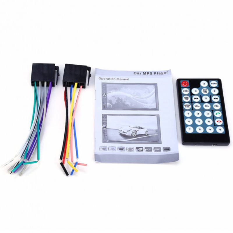 Автомагнітола 2DIN з сенсорним дисплеєм 7" з пультом керування та підтримкою камери заднього виду Bluetooth USB microSD 7018B Чорний Автомагнітола 2DIN з сенсорним дисплеєм 7" з пультом керування та підтримкою камери заднього виду Bluetooth USB microSD 7018B Чорний